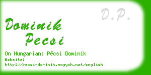 dominik pecsi business card
